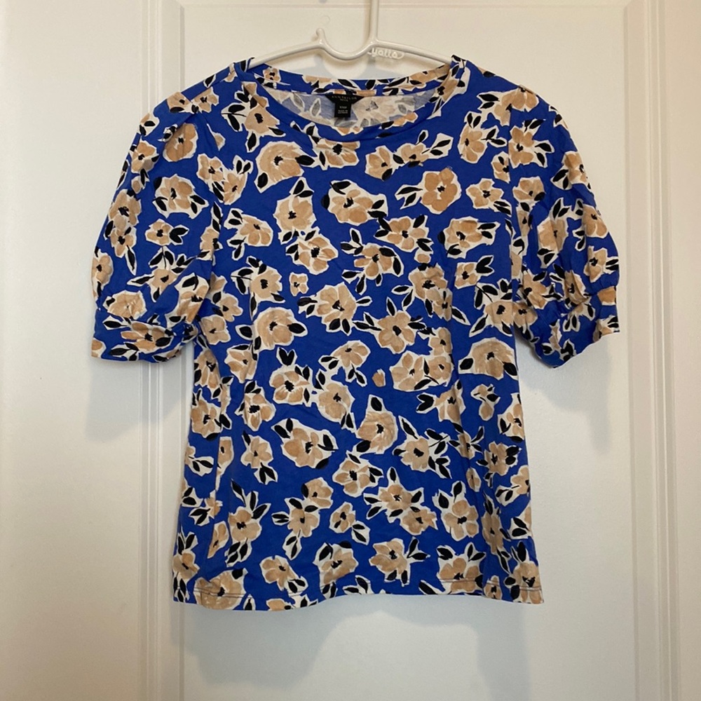 Ann Taylor XXSP floral blouse